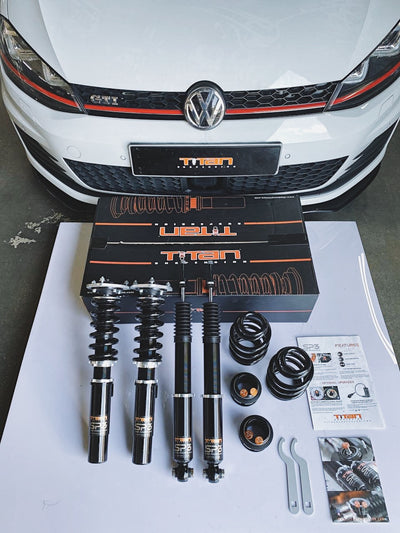 Volkswagen Golf MK7 GTi / R - TITAN SP-3 Coilover Suspension Kit - TiTAN Suspension Australia