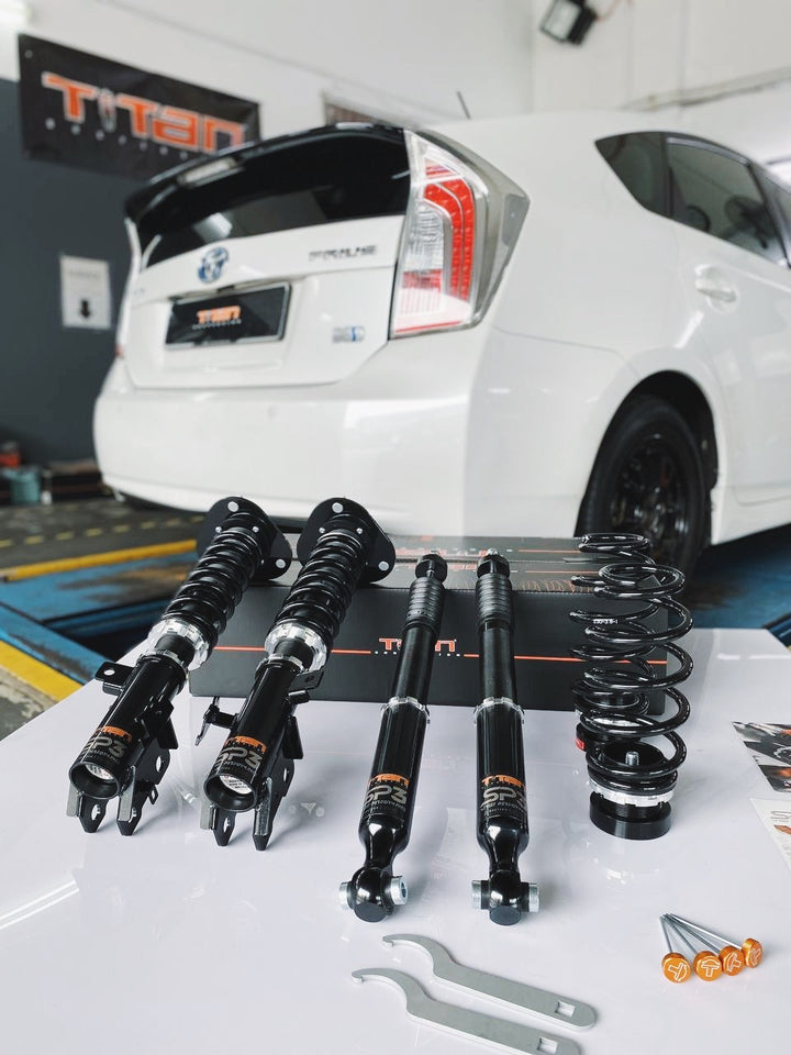 パーツ Zvw30 prius suspension kit Toyota Prius XW30 (ZVW30) - TITAN SP-3 Coilover Suspension Kit